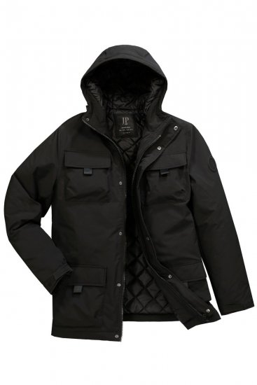 JP1880 832202 Fieldjacket met capuchon Zwart TALL - TALL jassen - Jassen in TALL-maten