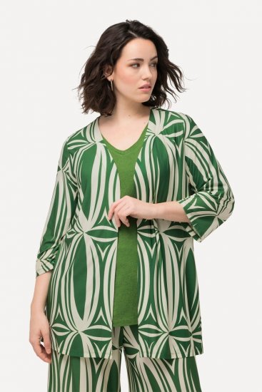 Ulla Popken 832884 Jasje Groen - Jassen - Grote maten jassen voor dames