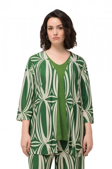 Ulla Popken 832884 Jasje Groen - Jassen - Grote maten jassen voor dames