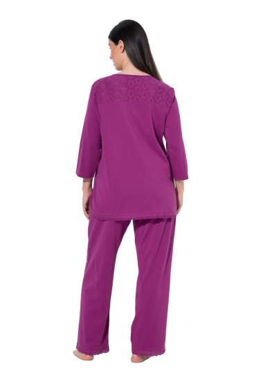 Ulla Popken 833660 Pyjama Violet - Pyjama's en Loungewear - 