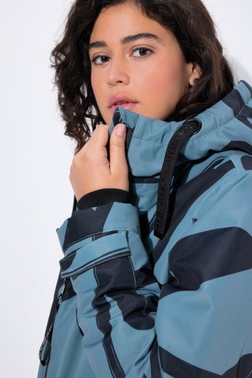 Ulla Popken 833977 Functionele jas Turquoise - Jassen - Grote maten dames jassen
