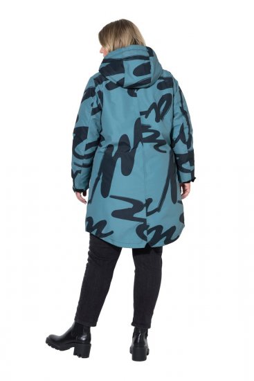 Ulla Popken 833977 Functionele jas Turquoise - Jassen - Grote maten dames jassen