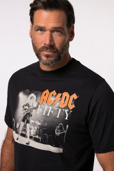 JP1880 AC/DC 50th Anniversary Band Photo T-Shirt Black - T-shirts - Grote Maten T-shirts Heren