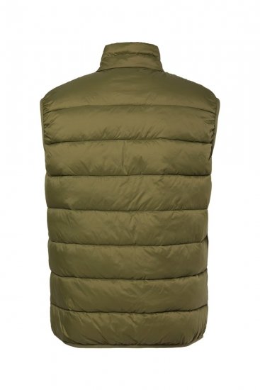 Boston Park 460 Bodywarmer gewatteerd met opstaande kraag Olijfgroen - Jassen - Grote Maten Herenjassen