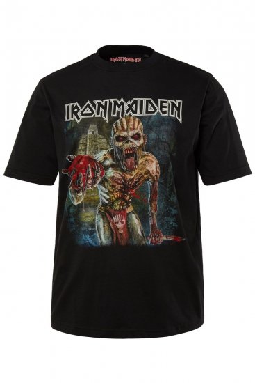 JP1880 Iron Maiden Eddie Attack Band T-Shirt Black - T-shirts - Grote Maten T-shirts Heren