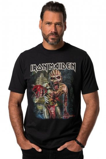 JP1880 Iron Maiden Eddie Attack Band T-Shirt Black - T-shirts - Grote Maten T-shirts Heren