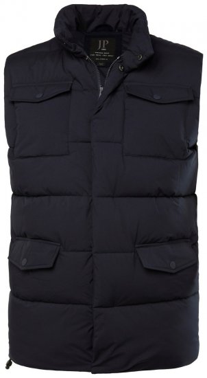 JP1880 834648 Bodywarmer gewatteerd met opstaande kraag Donkerblauw - Jassen - Grote Maten Herenjassen
