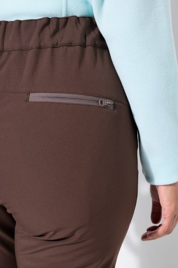 Ulla Popken 834662 Softshellbroek met fleecevoering Taupe - Outdoor - 
