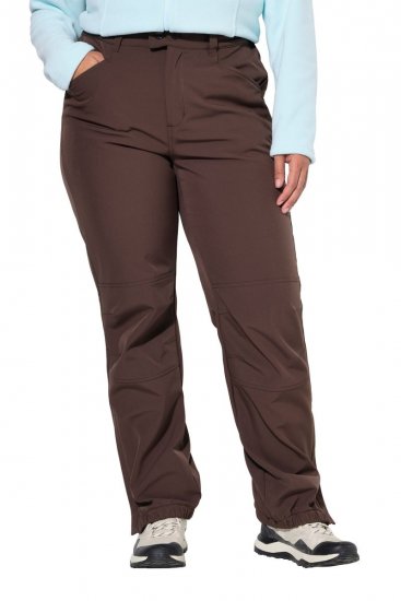 Ulla Popken 834662 Softshellbroek met fleecevoering Taupe - Outdoor - 