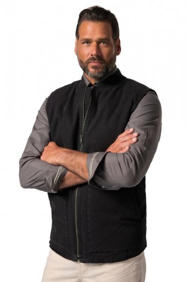 JP1880 834734 Canvasbodywarmer Zwart - Jassen - Grote Maten Herenjassen