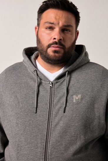 Men+ 851 Hoodie met rits Grijs gemêleerd - Sweaters & hoodies - Sweaters & Hoodies Grote Maten Heren