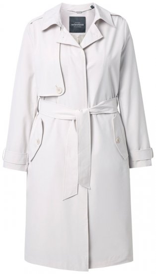 Ulla Popken 834990 Trenchcoat Taupe - Jassen - Grote maten dames jassen