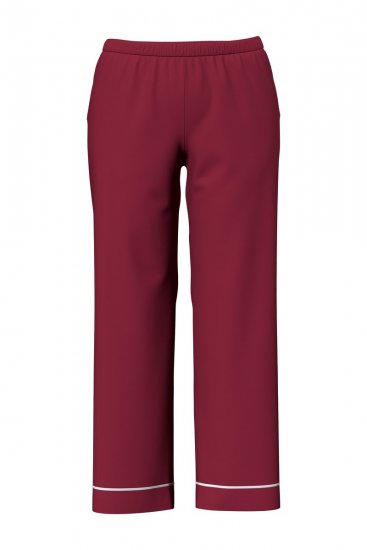 Ulla Popken 835397 Pyjama met korte mouwen en overhemdkraag Lila - Pyjama's en Loungewear - 