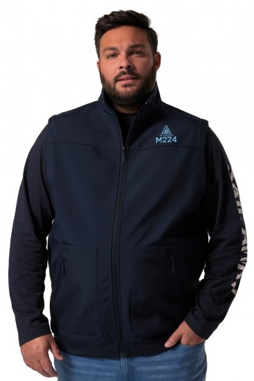 Men+ 414 Softshell bodywarmer met opstaande kraag Donkerblauw - Jassen - Grote Maten Herenjassen