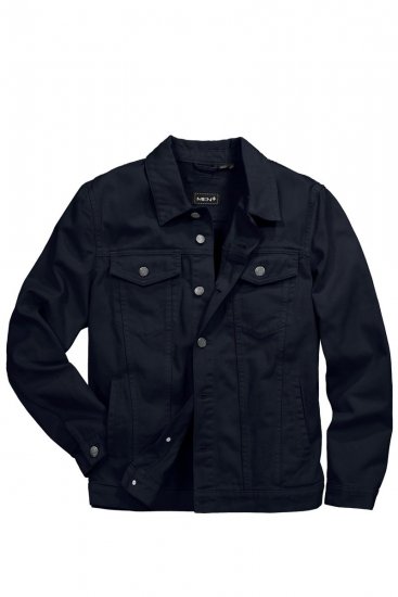 Men+ 446 Spijkerjas met borstzakken Donkerblauw - Jassen - Grote Maten Herenjassen
