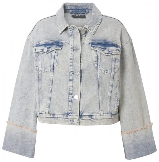 Ulla Popken 835486 Spijkerjas met wijde mouwen Denimblauw - Jassen - Grote maten jassen voor dames