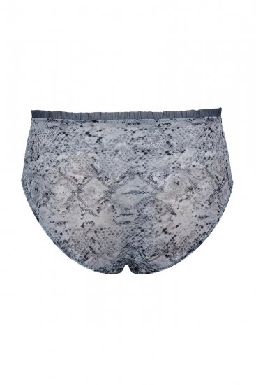 Ulla Popken 835633 Slips met dierenprint Antraciet - Slips - 