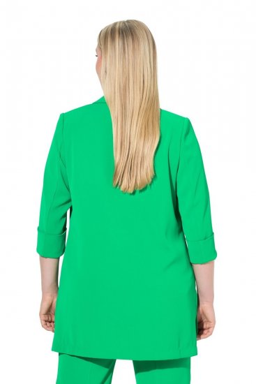 Ulla Popken 836165 Lange blazer met driekwartmouwen Groen - Blazers - Damesblazers in grote maten