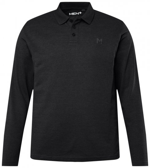 Men+ 270 Poloshirt lange mouw Zwart - Polo shirts - Grote Maten Poloshirts Heren