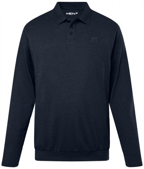 Men+ 274 Poloshirt lange mouw bellyfit Donkerblauw - Polo shirts - Grote Maten Poloshirts Heren