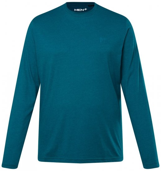 Men+ 307 T-shirt lange mouw Grijsblauw - T-shirts - Grote Maten T-shirts Heren