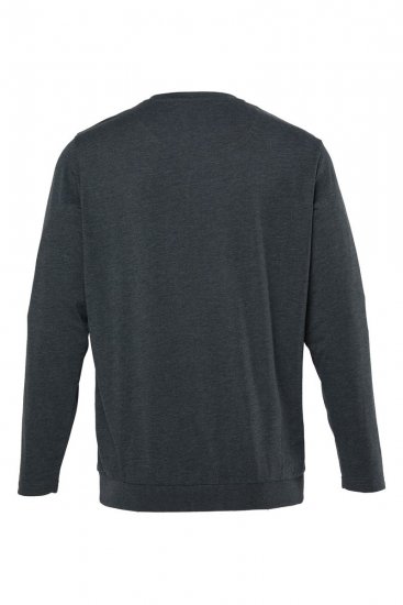 Men+ 313 T-shirt lange mouw bellyfit Donkergrijs gemêleerd - T-shirts - Grote Maten T-shirts Heren