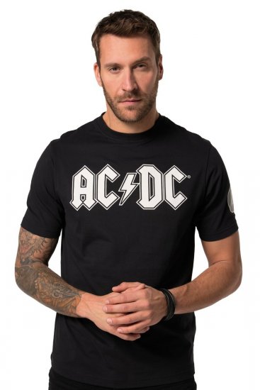 JP1880 AC/DC Classic Logo Band T-Shirt Black - T-shirts - Grote Maten T-shirts Heren