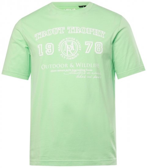 Men+ 424 T-shirt Trout Trophy Mintgroen - T-shirts - Grote Maten T-shirts Heren