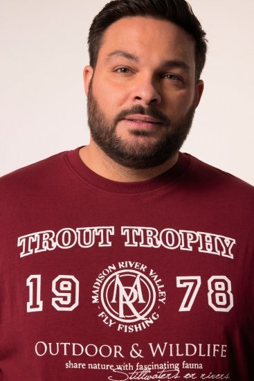 Men+ 424 T-shirt Trout Trophy Koperbruin - T-shirts - Grote Maten T-shirts Heren