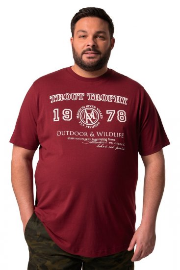 Men+ 424 T-shirt Trout Trophy Koperbruin - T-shirts - Grote Maten T-shirts Heren