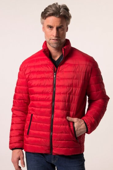 Boston Park 638 Gewatteerd jack bellyfit met opstaande kraag Rood - Jassen - Grote Maten Herenjassen