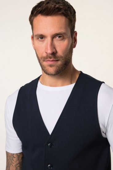 JP1880 New York Flexnamic Jersey gilet Donkerblauw - Pakken - Grote Maten Kostuum Heren