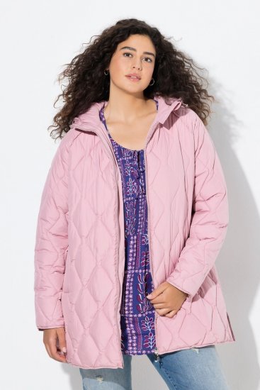 Ulla Popken 837208 Gewatteerd jack Oudroze - Jassen - Grote maten jassen voor dames