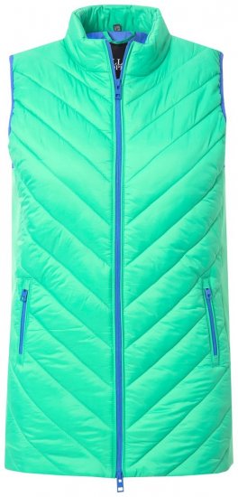 Ulla Popken 837409 Gewatteerd HYPRAR-vest Lichtgroen - Bodywarmers - 