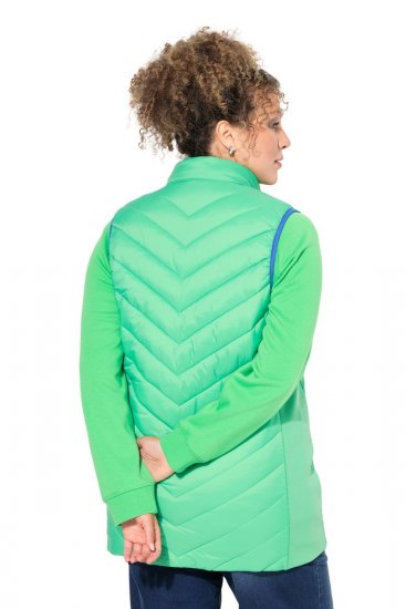 Ulla Popken 837409 Gewatteerd HYPRAR-vest Lichtgroen - Bodywarmers - 