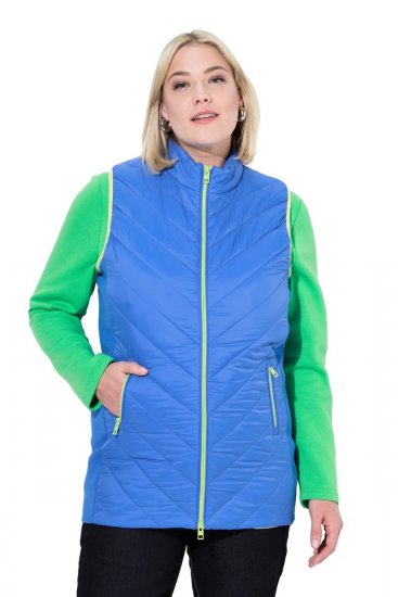 Ulla Popken 837409 Gewatteerd HYPRAR-vest Blauw - Bodywarmers - 