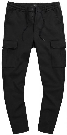 JP1880 New York Flexnamic Jersey broek met cargozakken Zwart - Pakken - Grote Maten Kostuum Heren
