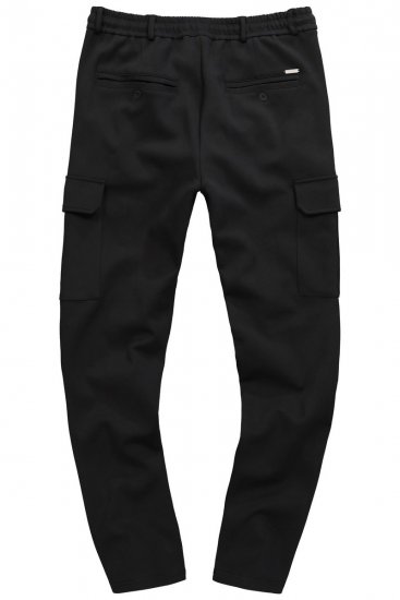 JP1880 New York Flexnamic Jersey broek met cargozakken Zwart - Pakken - Grote Maten Kostuum Heren