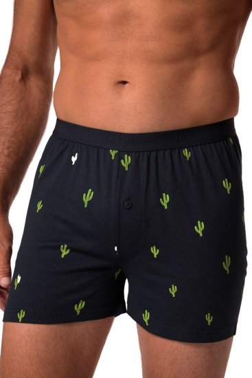 JP1880 837629 Boxershorts FLEXNAMIC® met cactusprint Donkerblauw set van 2 - Ondergoed & zwem - Grote Maten Ondergoed Heren