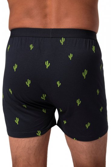 JP1880 837629 Boxershorts FLEXNAMIC® met cactusprint Donkerblauw set van 2 - Ondergoed & zwem - Grote Maten Ondergoed Heren