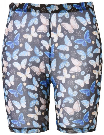 Ulla Popken 837676 Bedrukte anti-schuur shorts Zwart - Anti-schuur shorts - 