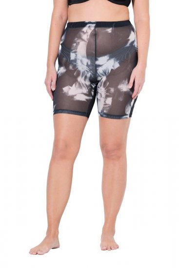Ulla Popken 837679 Bedrukte anti-schuur shorts Donkerblauw - Anti-schuur shorts - 