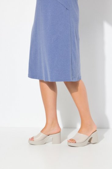 Ulla Popken 837874 Mouwloze jersey jurk Blauw - Jersey jurken - 