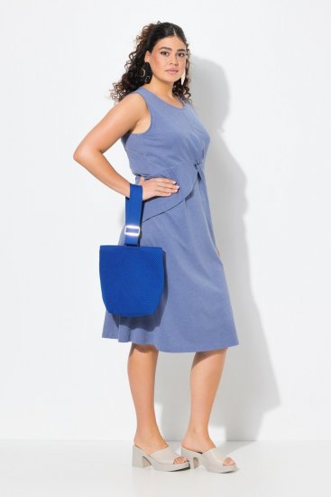 Ulla Popken 837874 Mouwloze jersey jurk Blauw - Jersey jurken - 