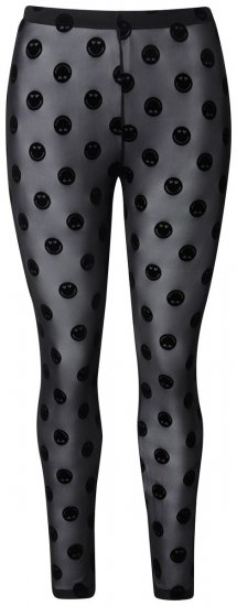 Ulla Popken 837949 Bedrukte panty legging Zwart - Panty's & sokken - 