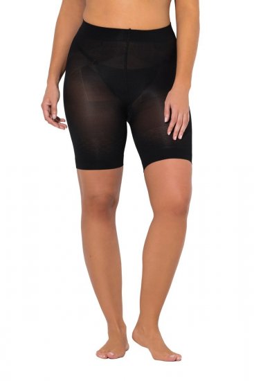 Ulla Popken 838209 Corrigerende anti-schuur shorts Zwart - Anti-schuur shorts - 