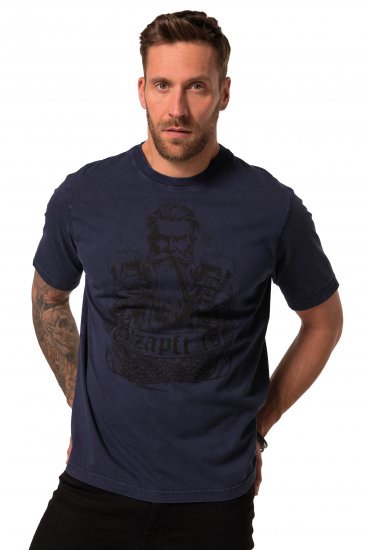 JP1880 O’zapft is! Design Vintage Look T-Shirt Navy Blue - T-shirts - Grote Maten T-shirts Heren