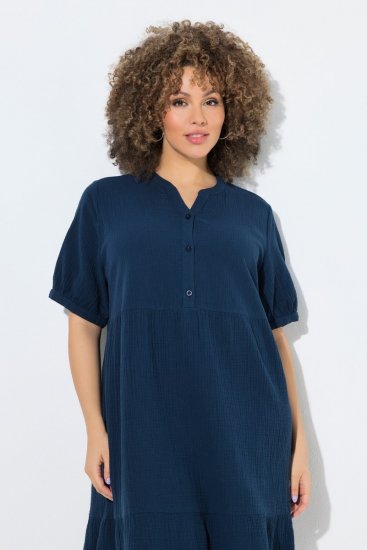Ulla Popken 838567 Jurk met korte mouwen Meerkleurig - Midi jurken - Midi-jurken in grote maten