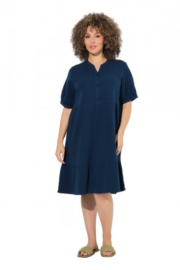 Ulla Popken 838567 Jurk met korte mouwen Meerkleurig - Midi jurken - Midi-jurken in grote maten