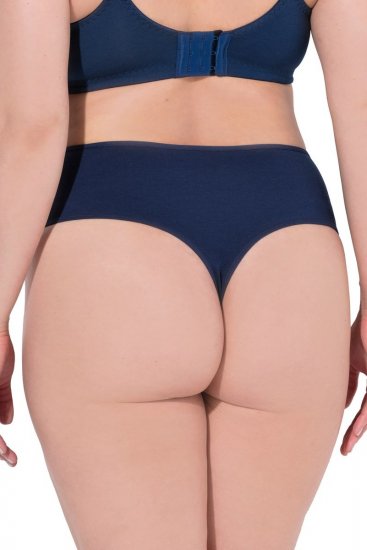Ulla Popken 838637 Strings 3-pack Donkerblauw - Slips - 
